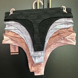 Juicy Couture 5 pack Thong comfy seamless,sexy panties, 90% nylon, 10% spandex